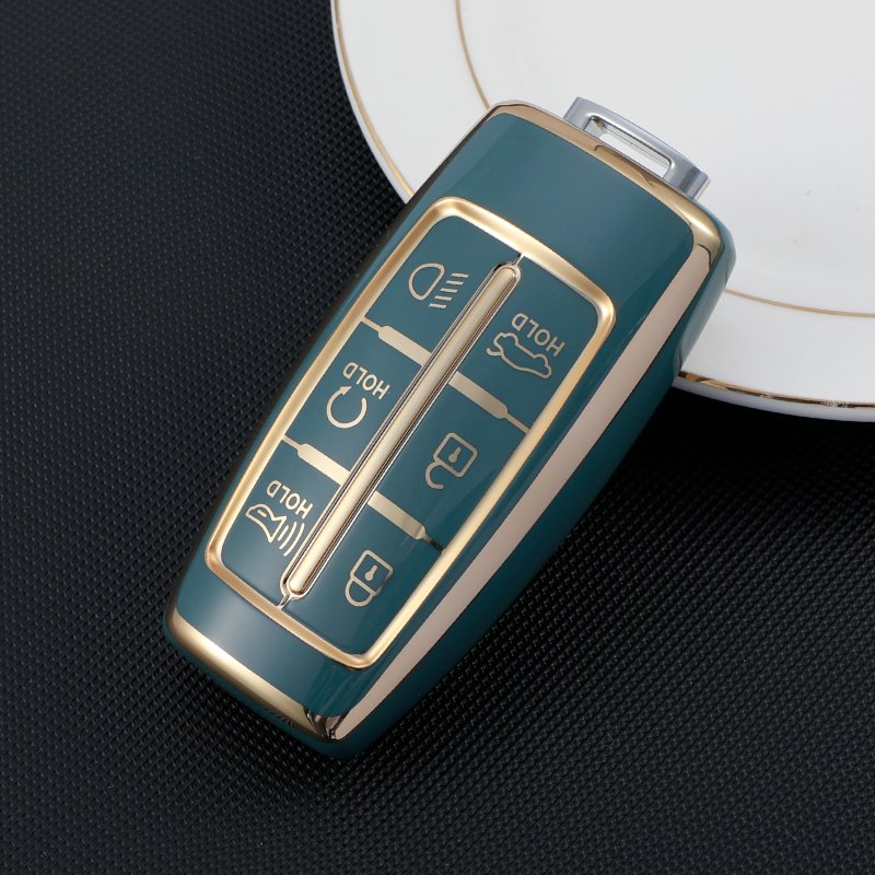 Car Key Fob Cover Fit for Hyundai Genesis G80 GV70 Key Protective Cover , Key Holder Car Accessory