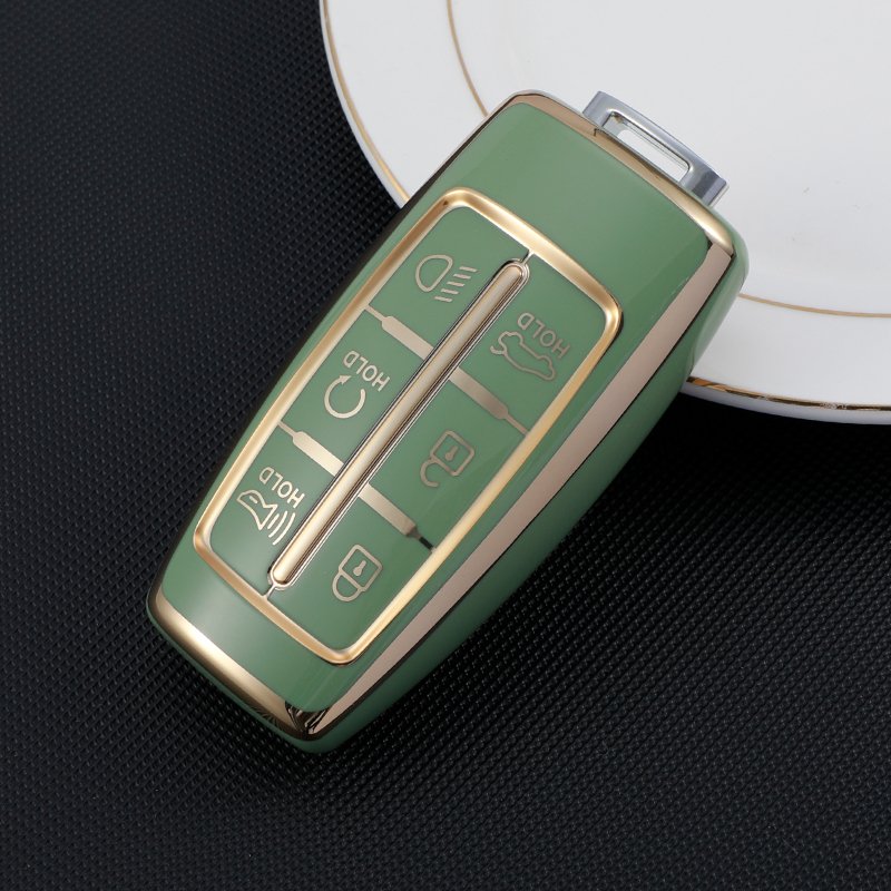 Car Key Fob Cover Fit for Hyundai Genesis G80 GV70 Key Protective Cover , Key Holder Car Accessory