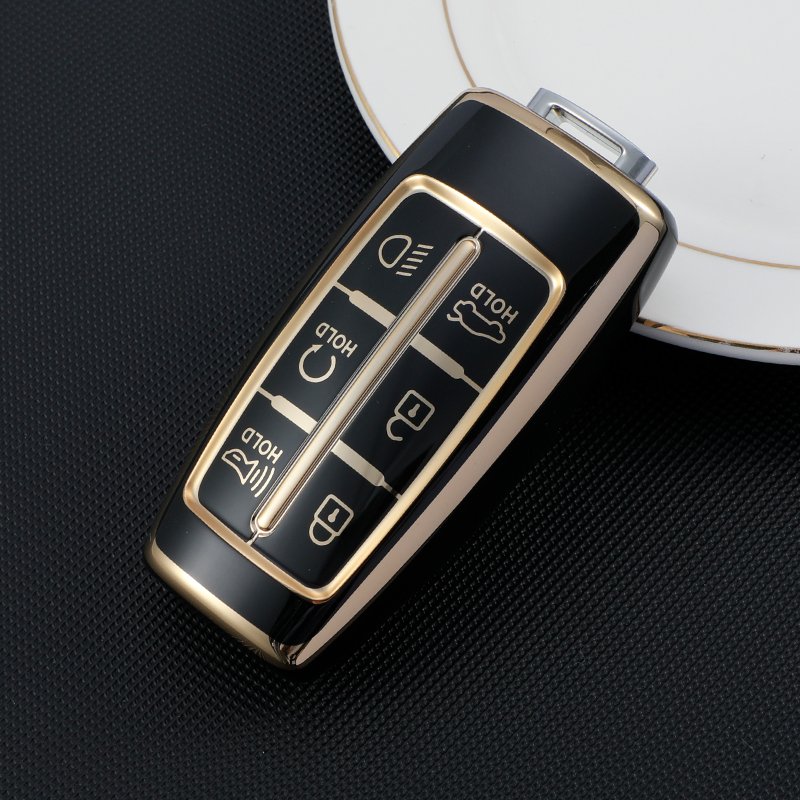Car Key Fob Cover Fit for Hyundai Genesis G80 GV70 Key Protective Cover , Key Holder Car Accessory