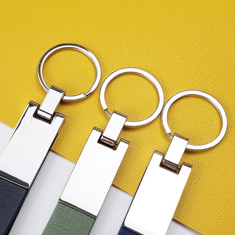 Wholesales Women Men Gift Metal Car Brands Keyring Holder Leather Keychain