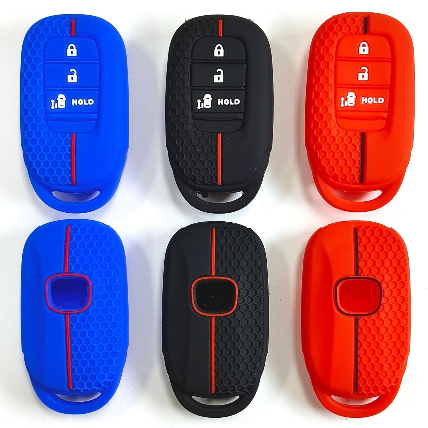 Top fashion Silicone and grid smart remote control 3 Button Car Key Fob Cover Case for Honda CIvic or Accord Breeze 2023