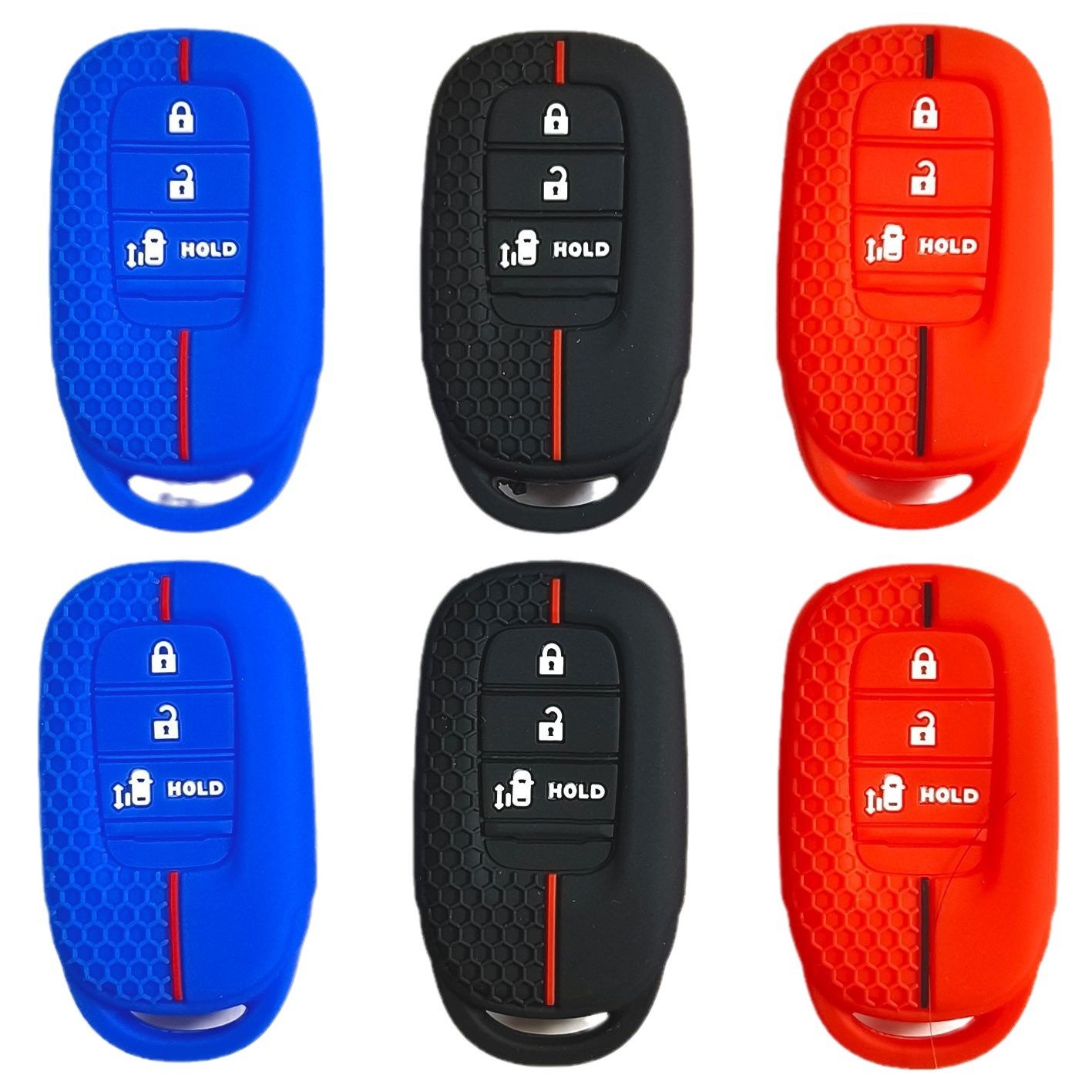 Top fashion Silicone and grid smart remote control 3 Button Car Key Fob Cover Case for Honda CIvic or Accord Breeze 2023