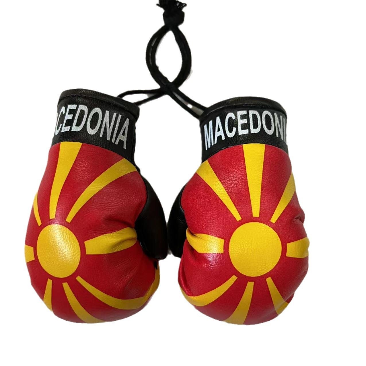 Factory Direct Sales Mini Boxing PU Leather Hand Craft Key Chains Car Hanger