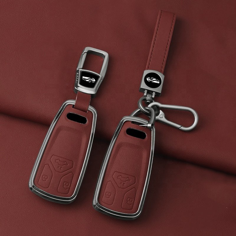Hot Sale Wholesale With Keychain OEM Case Shell Genuine Leather For Audi A3 Premiumplus Car Key Cover