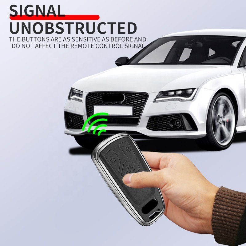 Hot Sale Wholesale With Keychain OEM Case Shell Genuine Leather For Audi A3 Premiumplus Car Key Cover