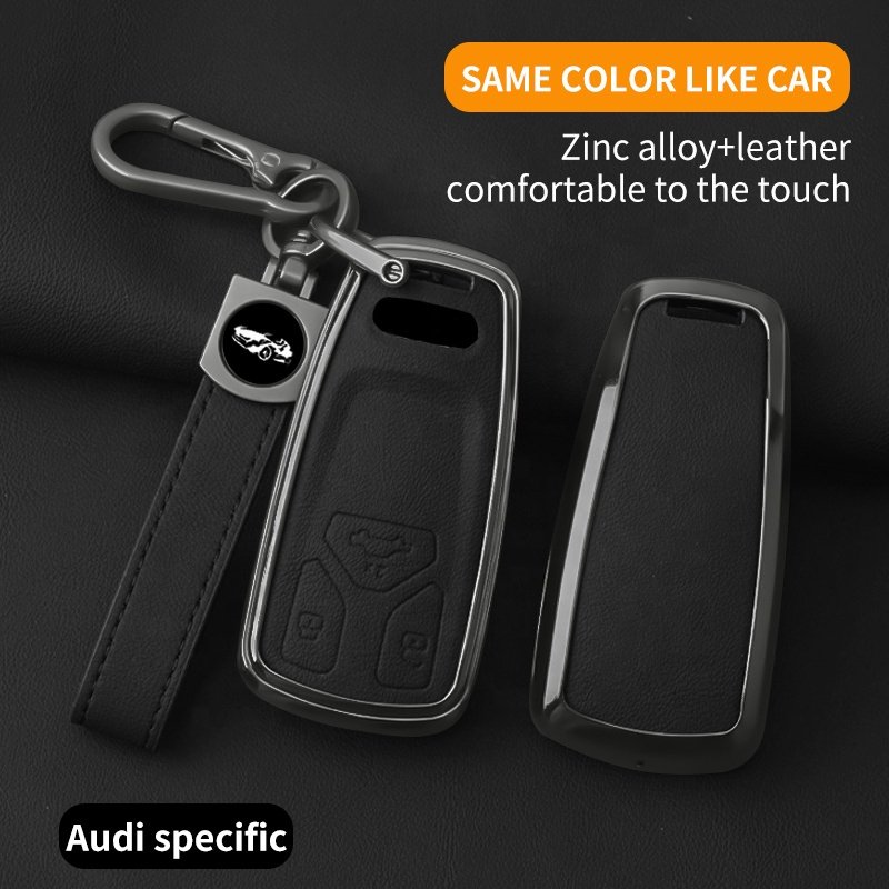 Hot Sale Wholesale With Keychain OEM Case Shell Genuine Leather For Audi A3 Premiumplus Car Key Cover