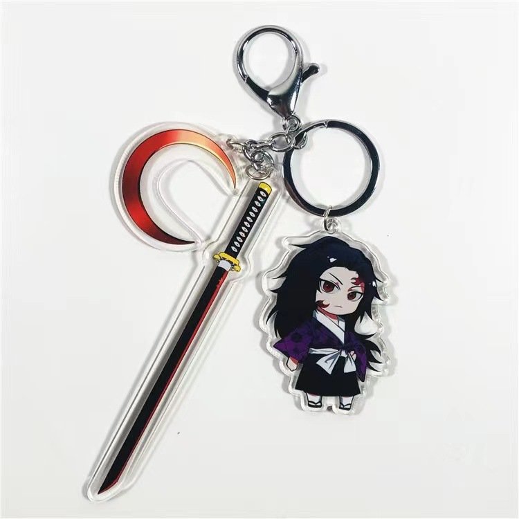 Anime Demon Slayer Characters Pendant Acrylic Keyring Car Accessories Keychain Acrylic Bag Pendant for Friends Gifts Jewelry