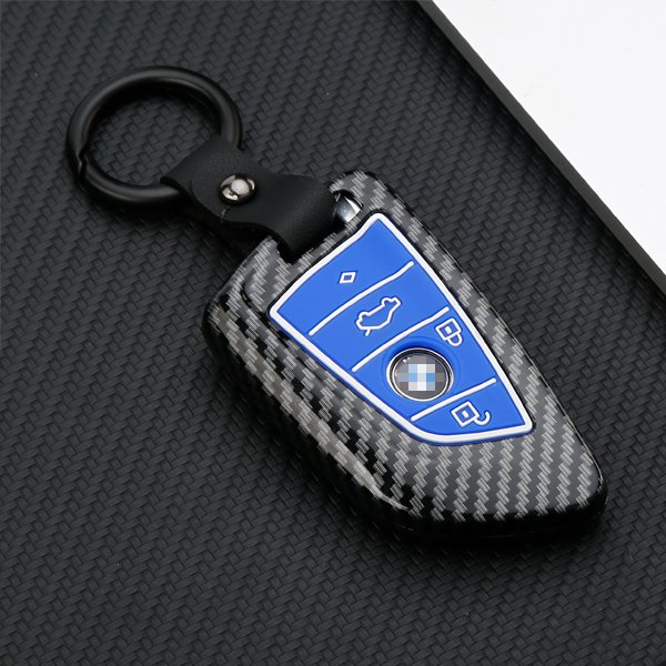 latest car accessories car key cover smart key double protection for bmw f20 carbon interior car key