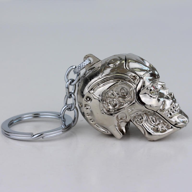 Men Women Fashion Pendant keyring Jewelry Car Key Accessories Vintage Charm Terminator Skull Head Keychain