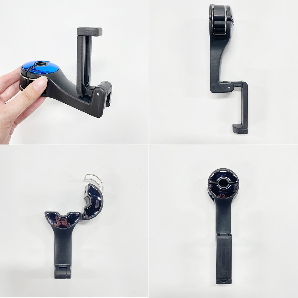 2 in 1 Universal Rotation Auto Gadget Accessories Strong Hanger Car Vehicle Back Seat Headrest Hook with Mobile Phone Holder