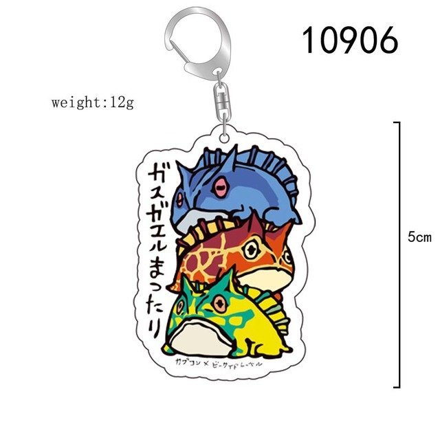 Anime Monster Hunter KeyChain Women Key Chain for Men Key Ring Acrylic Car Keyring Party Pendant Japan Girls Gift Accessories