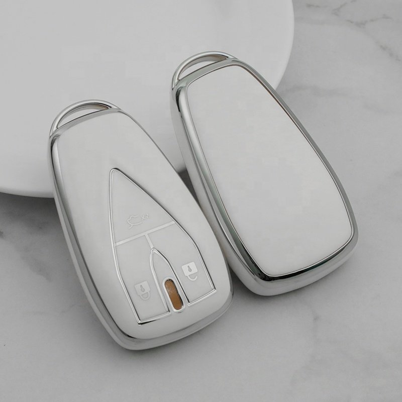 Sliver Edge TPU Car Key Case Cover ForUNI-V UNI-T UNI-K Kaicene F70 Silicone Key Accessories