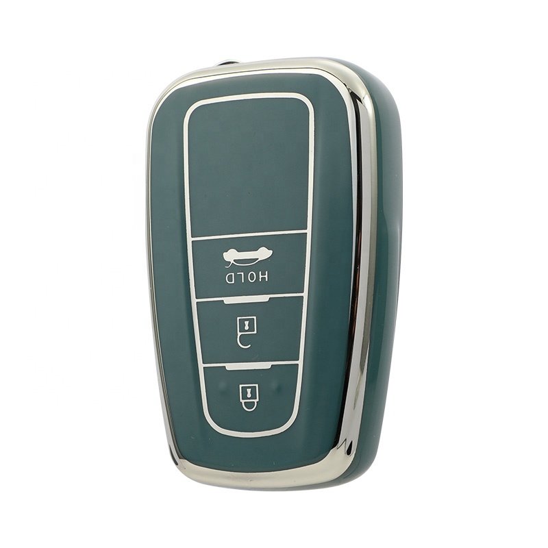 Silver Edge Soft TPU Car Key Cover For Toyota Camry RAV4 Highlander Avalon Prius Corolla GT86 Key Accessories