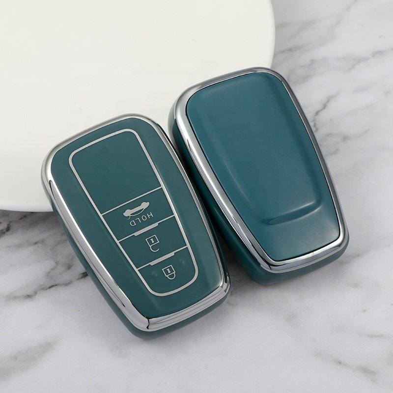 Silver Edge Soft TPU Car Key Cover For Toyota Camry RAV4 Highlander Avalon Prius Corolla GT86 Key Accessories