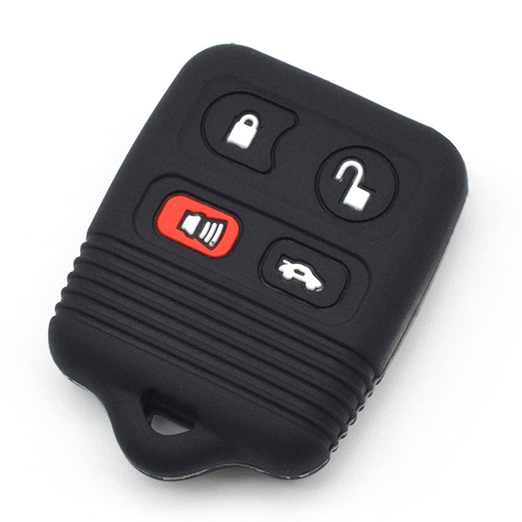 Topbest Silicone Cover 4 Button car Key case for F-ord Focus 2 3 Complete Escape Mustang Thunderbird auto key holder