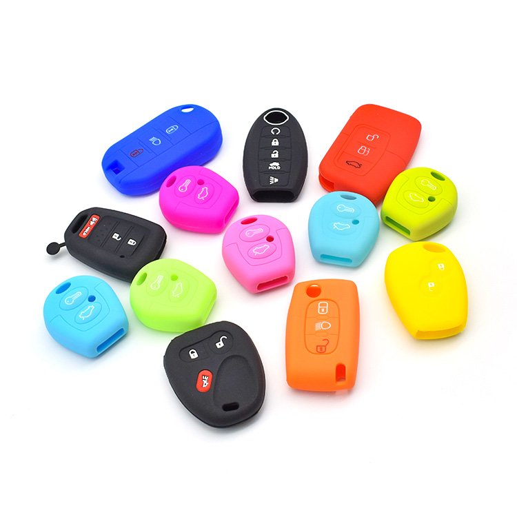 Topbest Silicone Cover 4 Button car Key case for F-ord Focus 2 3 Complete Escape Mustang Thunderbird auto key holder