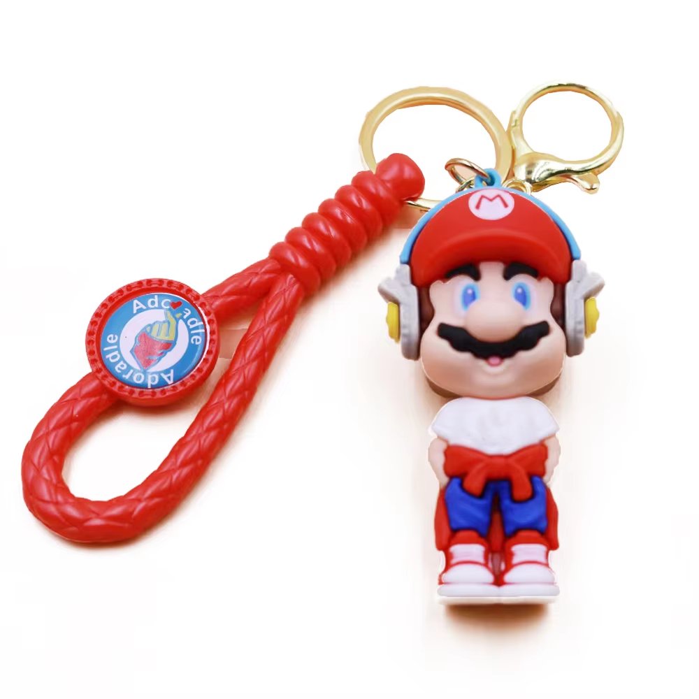 Wholesale 2024 New Style Custom 3D PVC Cute Cartoon Anime Toys kids Rubber key chains Plastic key chains