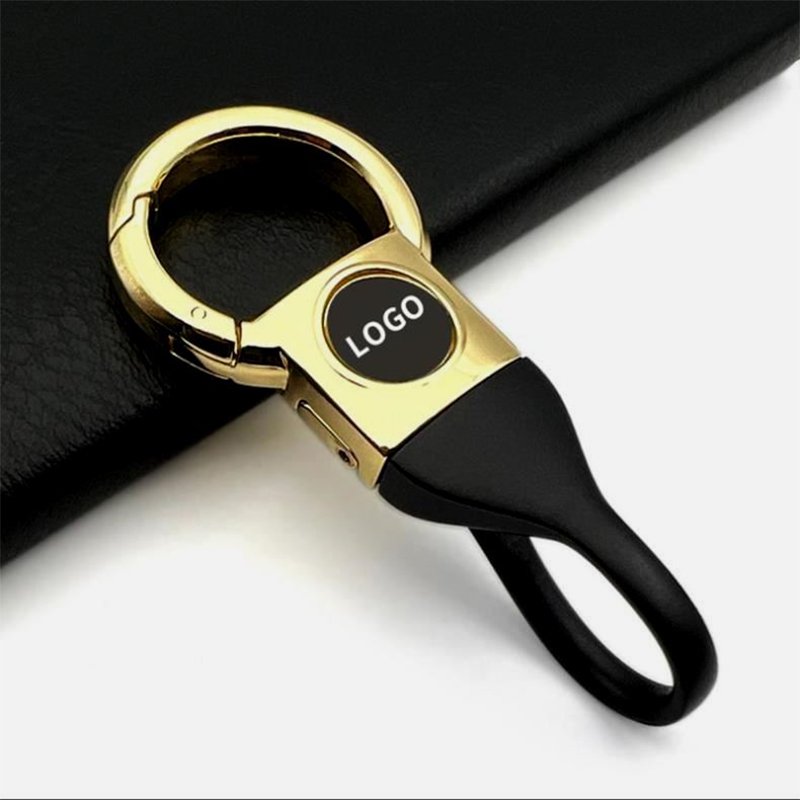 Custom Logo Metal Alloy Car Key Ring Key Chain Car Keychain Tool-free Installation Car Key Accessories
