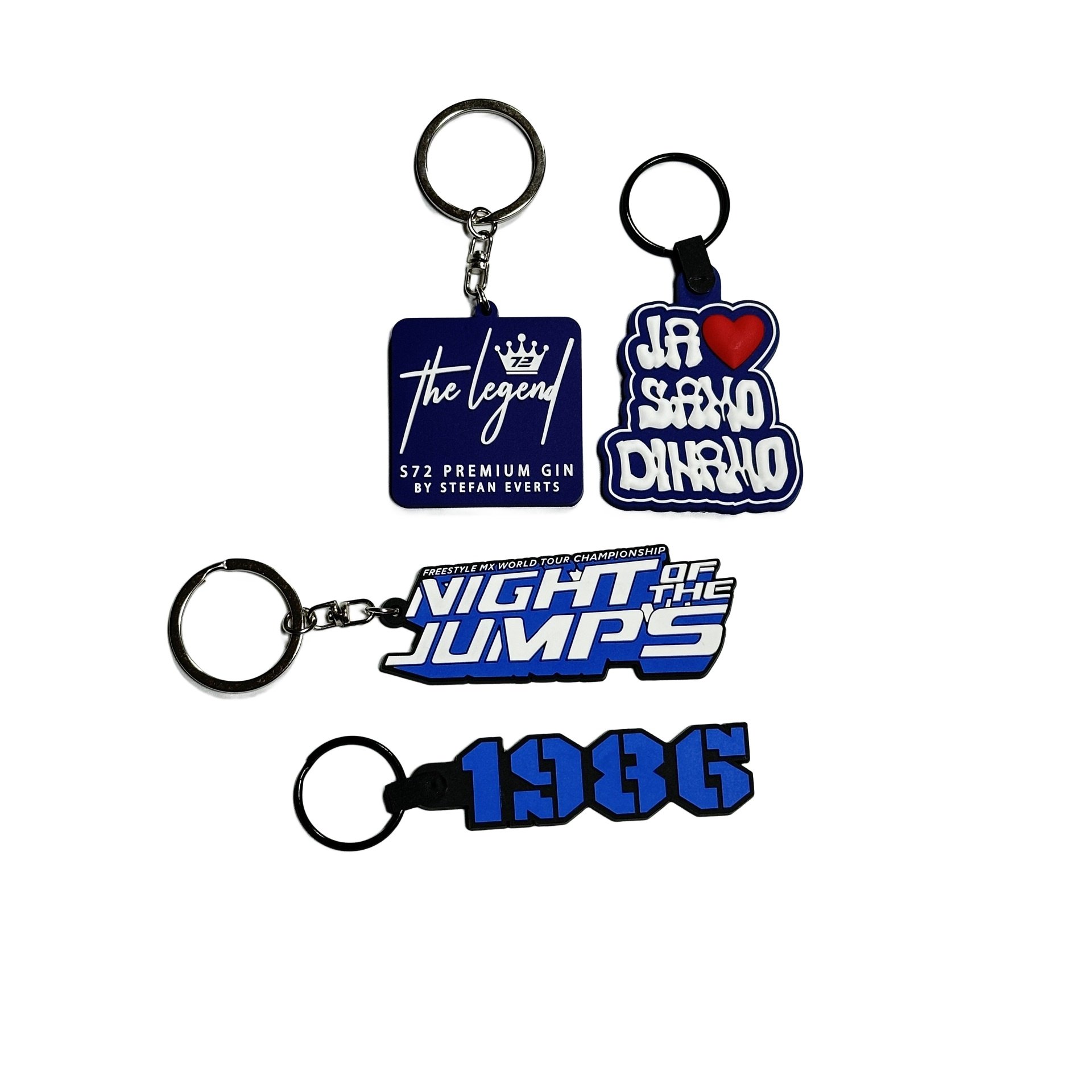 Promotional 2D 3D Soft PVC Letter Key ring Customized Your Own Logo Rubber Keyring Personalized Custom Accessories KeyChain