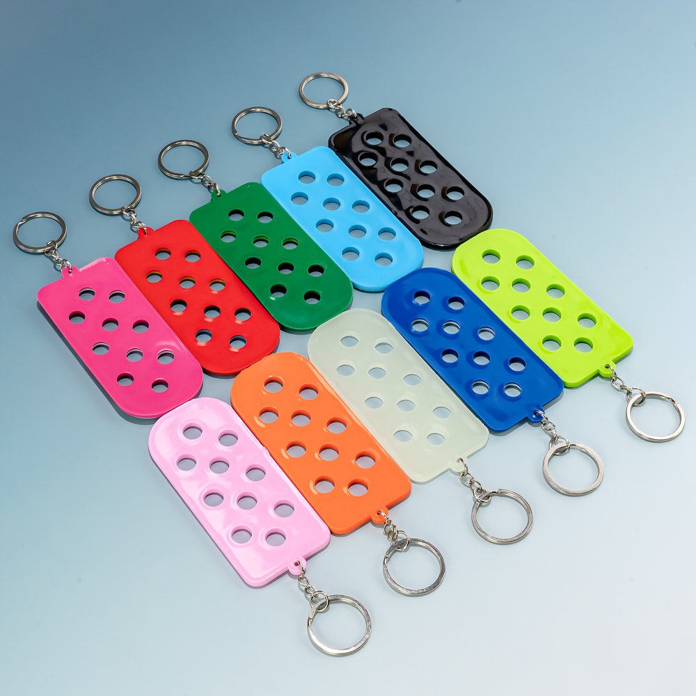 New design PVC Fluorescent keychain shoe charm can be installed on the key ring fit car keys charms bag trinket wholesale 2