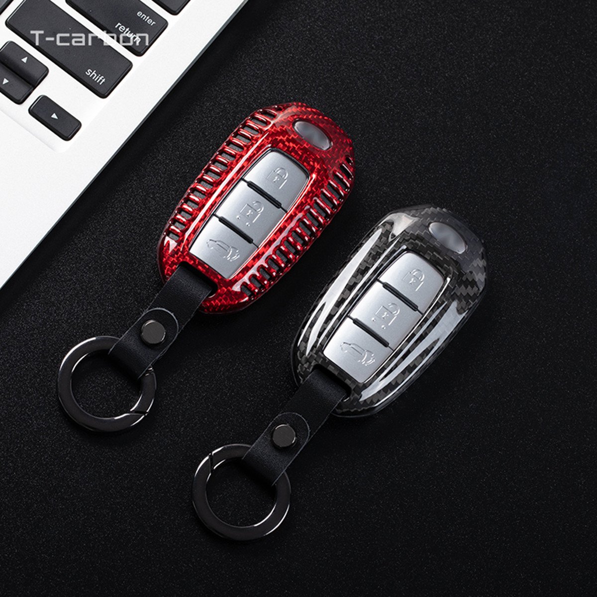Fashion Styling T-carbon Car Key Case For New Infinity Keys Carbon Fiber Car Key Cover Auto Interior Accessories