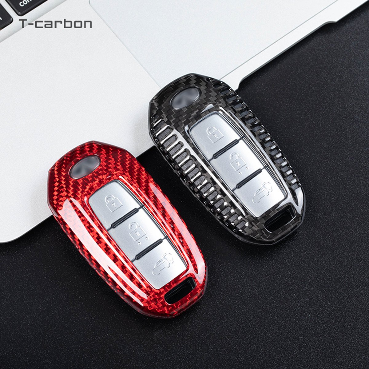 Fashion Styling T-carbon Car Key Case For New Infinity Keys Carbon Fiber Car Key Cover Auto Interior Accessories