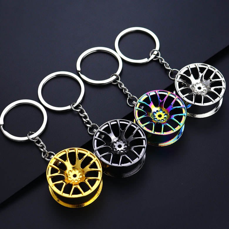High Quality Metal Car Accessory Gear Shock Absorber Car Turbo Keychain