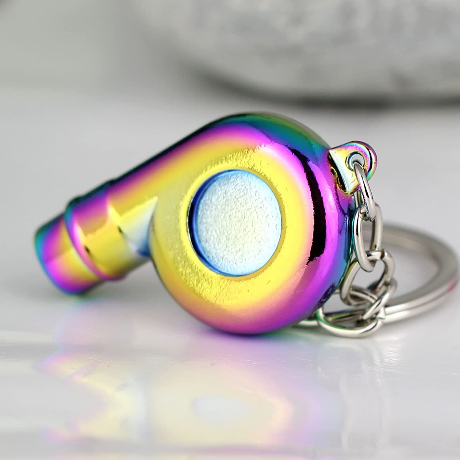 Wholesale Custom Advertising Gift Nos Spinning Turbo Keychain With Sound