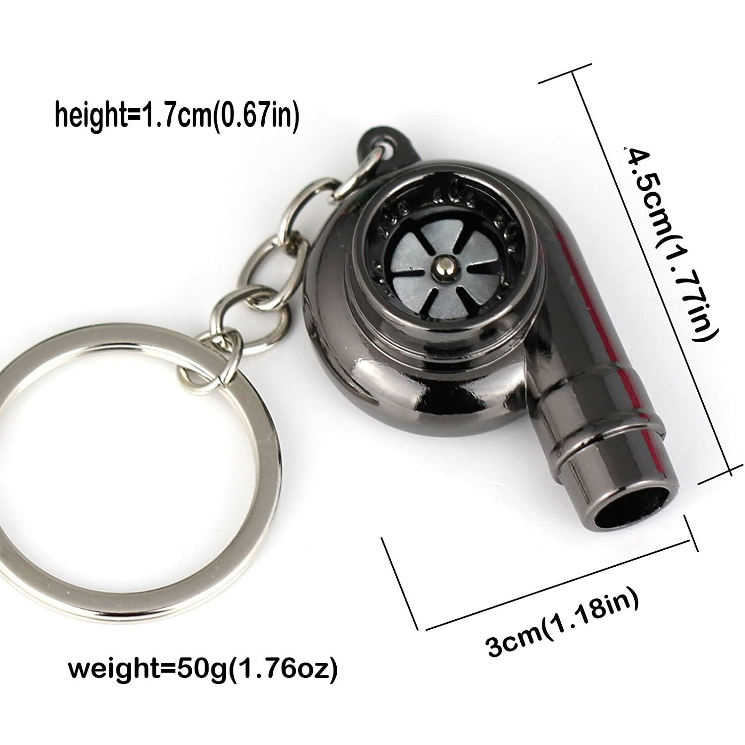 Wholesale Custom Advertising Gift Nos Spinning Turbo Keychain With Sound