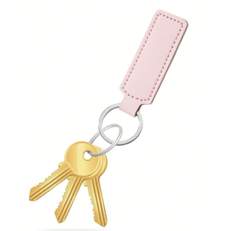 Personalized Keychain Reusable Car Key Accessories Multifunctional PU Leather Blank Keychain