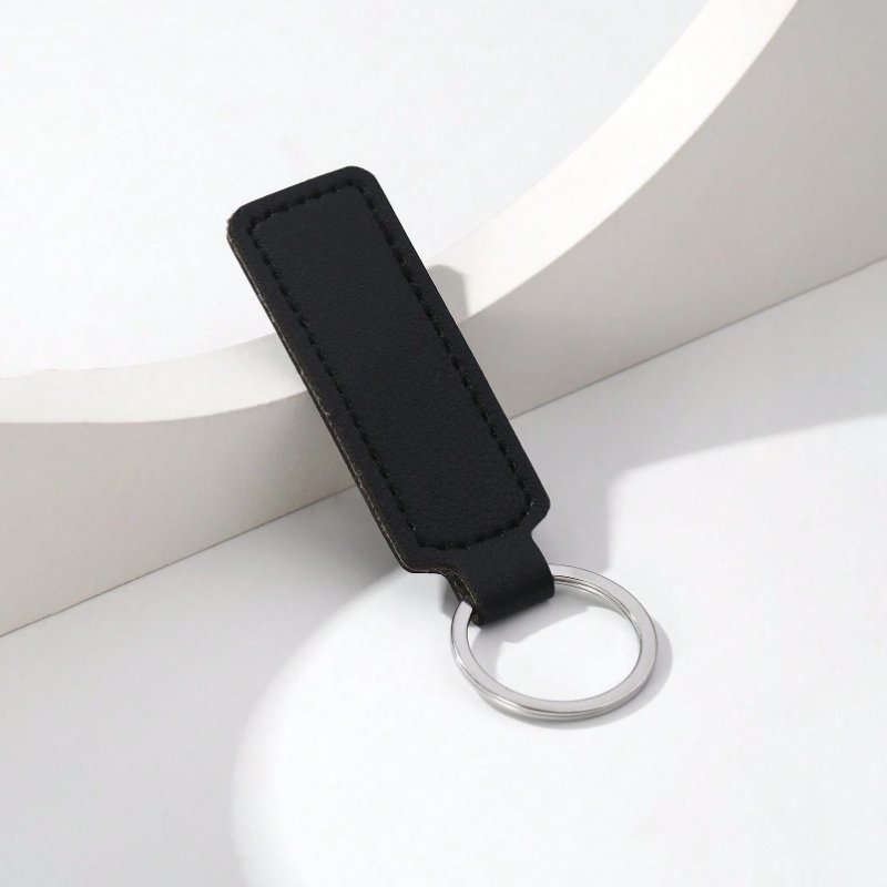 Personalized Keychain Reusable Car Key Accessories Multifunctional PU Leather Blank Keychain