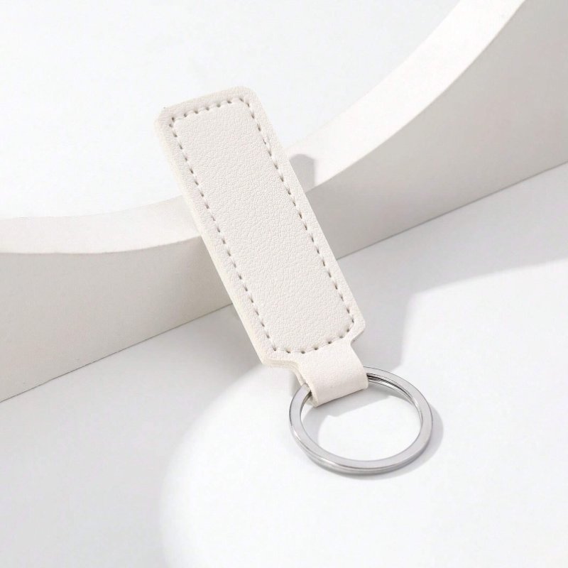 Personalized Keychain Reusable Car Key Accessories Multifunctional PU Leather Blank Keychain