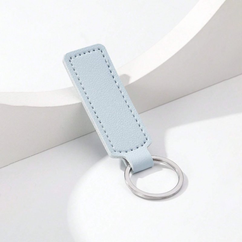 Personalized Keychain Reusable Car Key Accessories Multifunctional PU Leather Blank Keychain