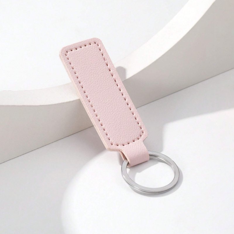 Personalized Keychain Reusable Car Key Accessories Multifunctional PU Leather Blank Keychain