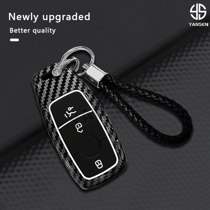 ABS Carbon fiber Remote Car Key For Mercedes Benz A B C S Class W206 W221 W204 S350 C260 S450 S500 2022 2023 2024