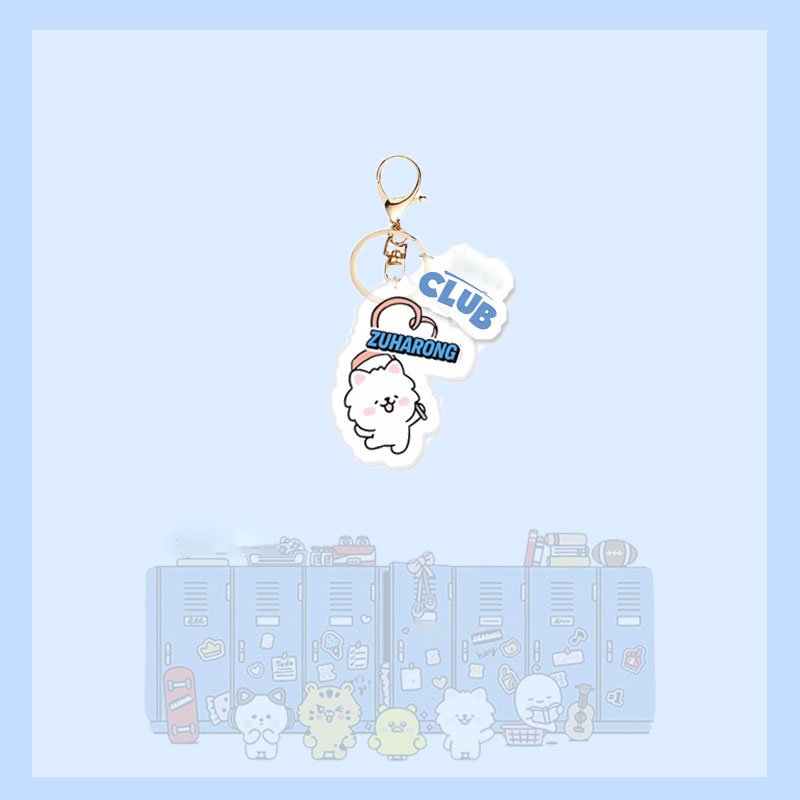 KPOP Chaewon Yunjin Acrylic Keychains Two Sides Photo Print Keyring Kazuha Eunchae Bag Car Key Accessories Fans Decorative Gifts