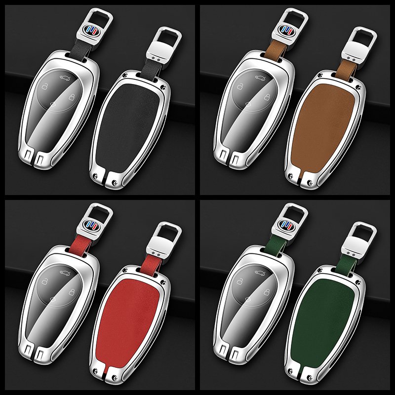 Zinc Alloy Leather Car Remote Key Case Cover For Leapmotor C16 C11 C10 C01 T03 S01 Type Protector Shell Keychain Accessories
