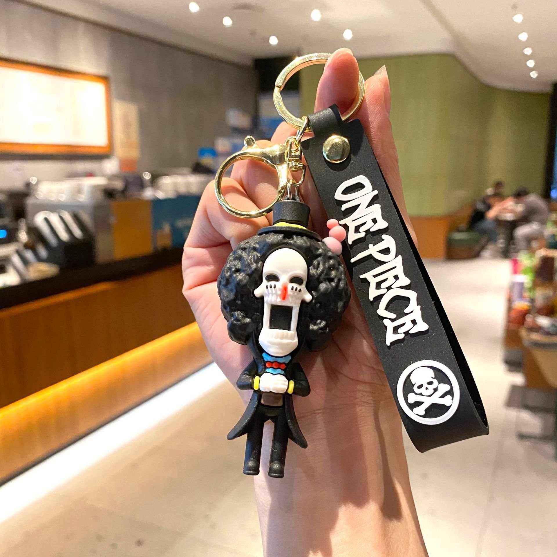 8 Designs Luffy Nami Anime Action Figure Keychain Cartoon Sanji Zoro Chopper Silicon keyring 3D Car Bag Key Chain Accessories
