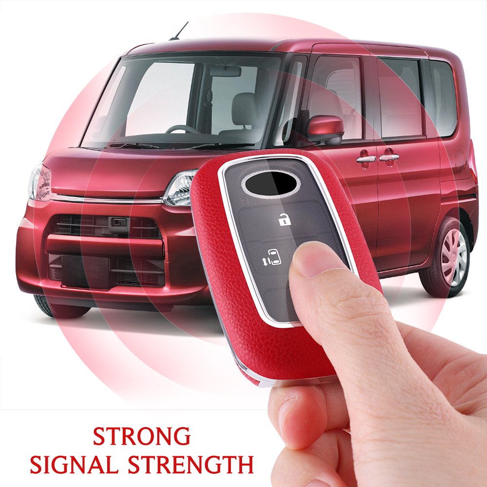For DAIHATSU leather Key Fob Cover 3/4 button key shell fit for toyota DAIHATSU TantoLA600S/150S/800S key cover