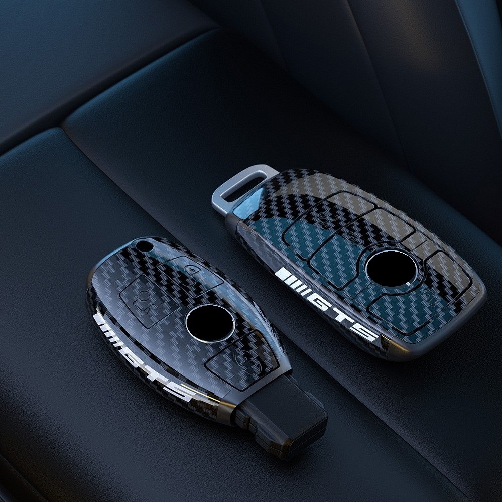 Hot sell Car Accessories Fashion Protector Carbon Car Key Case For Benz B C E R G S Class E200 E400 E63 W213 S560 C260 A200 W206