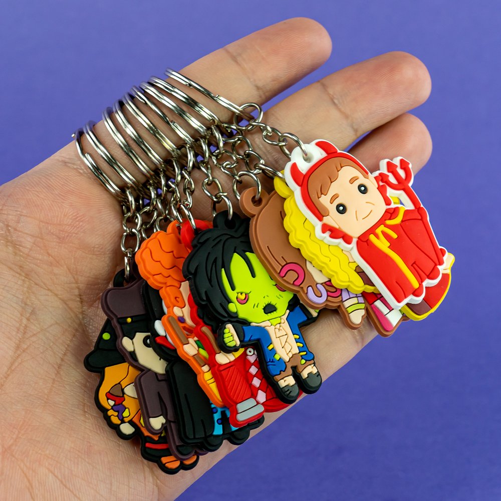 pvc keychain Cute hocus pocus cartoon rubber keychains custom key rings gift for bag Pendant accessories Jewelry wholesale