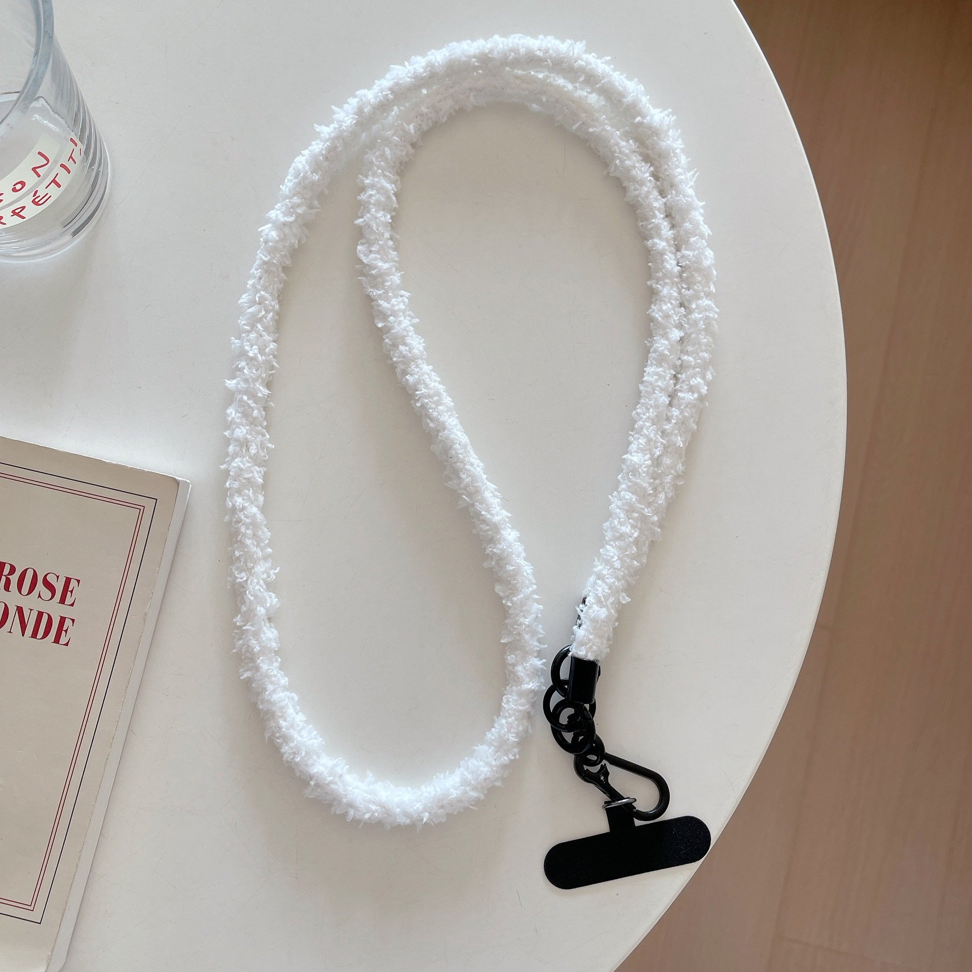 2024 New Promotional Gift Girl Pink Rope Phone Strap ID Card Lanyard Women Handbag Decoration Car Key Holder Cute Plush Keychain
