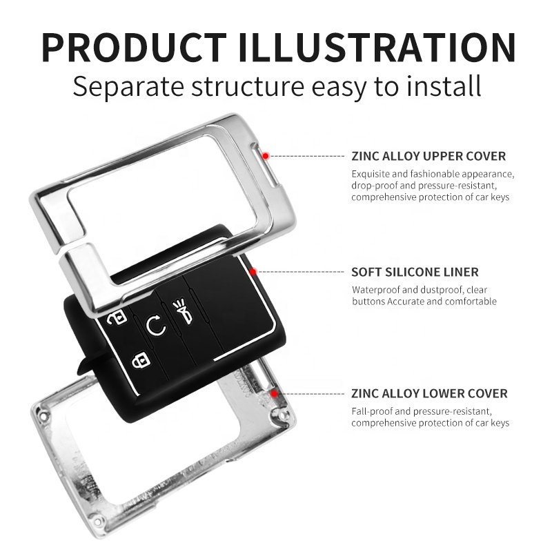 Wholesale Hot Sale Car Key Cover For Cadillac Metal Car Remote Key Case Car Key Control Covers Car Key Cover