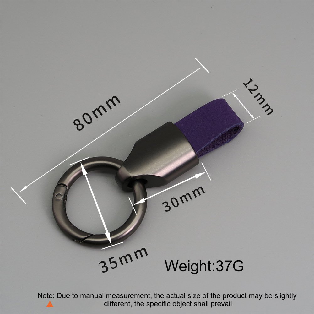 Custom Laser Logo Short Frosting Leather Car Keychain Key Chain For Car With Your Own Logo Keyrings Key Chain