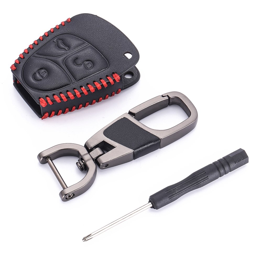 Leather Car Key Cases Smart Remote Control Protector Cover Accessories For Mercedes Benz W169 W245 W202 W203 W208 W210 W164 W251