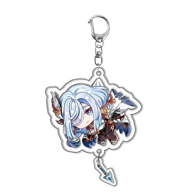 Anime Genshin Impact Keychain Yae Miko Klee for Men Car Key Chain Women Accessories Cute Bag Pendant Key Ring Girl Gifts New