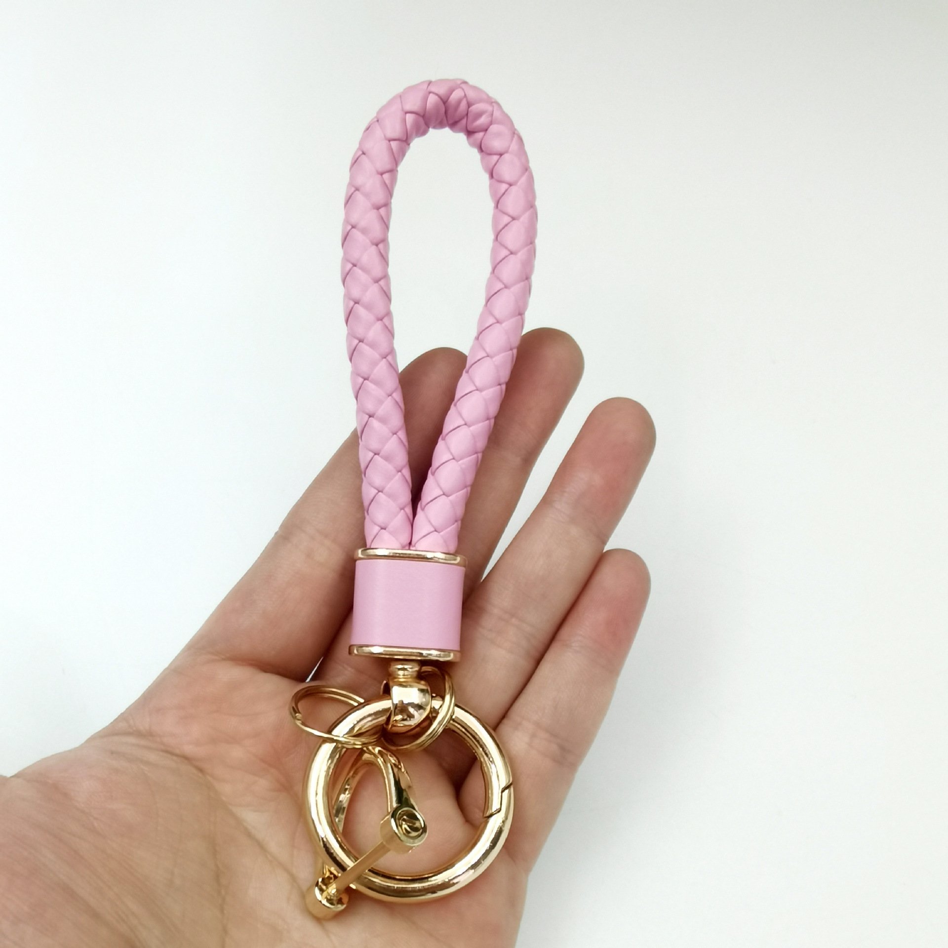Fashion braided rope anti-loss key chain personality car key chain Cute women's bag key pendant