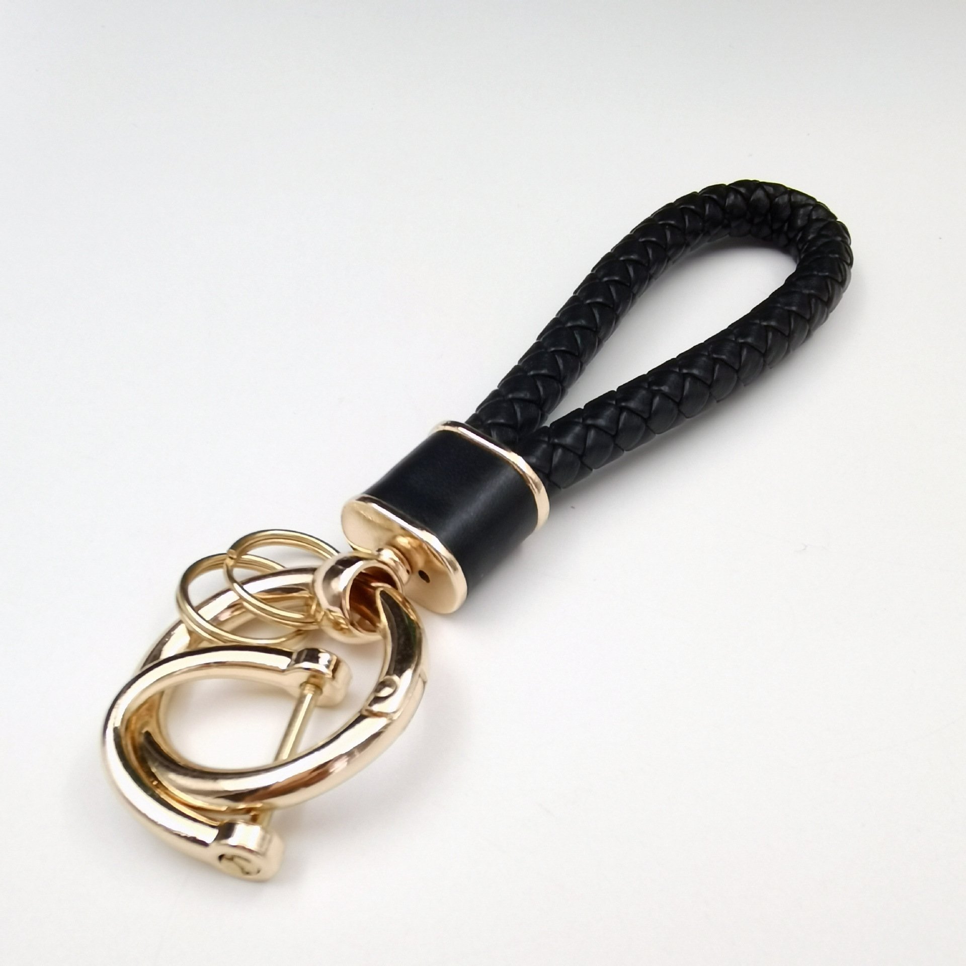 Fashion braided rope anti-loss key chain personality car key chain Cute women's bag key pendant