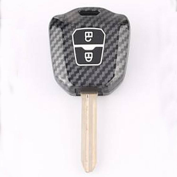 Truck 2 Button Car Accessories Key Cover Holder Shell Skin Fob Carbon fiber Car Key Case For Isuzu D Max Mu-x V-Cross