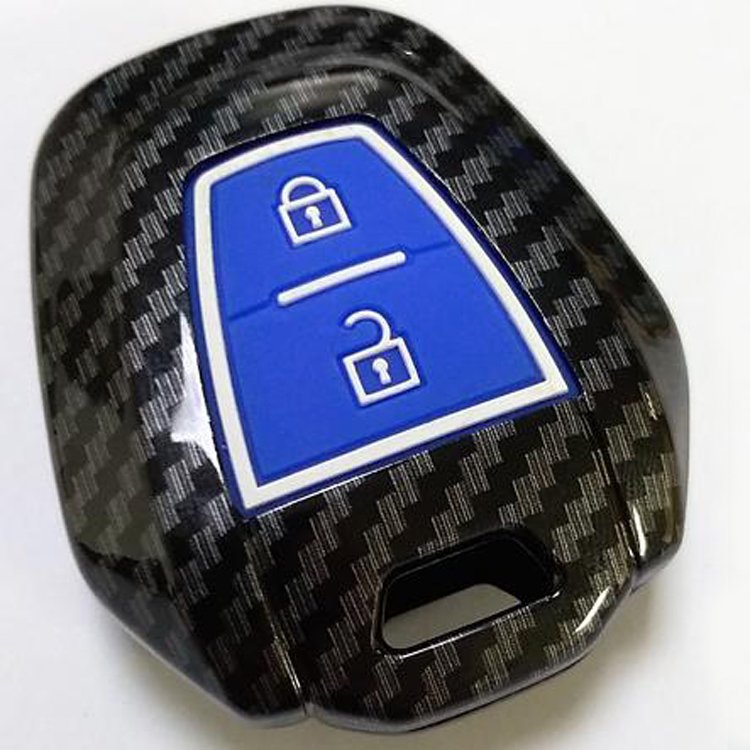 Truck 2 Button Car Accessories Key Cover Holder Shell Skin Fob Carbon fiber Car Key Case For Isuzu D Max Mu-x V-Cross